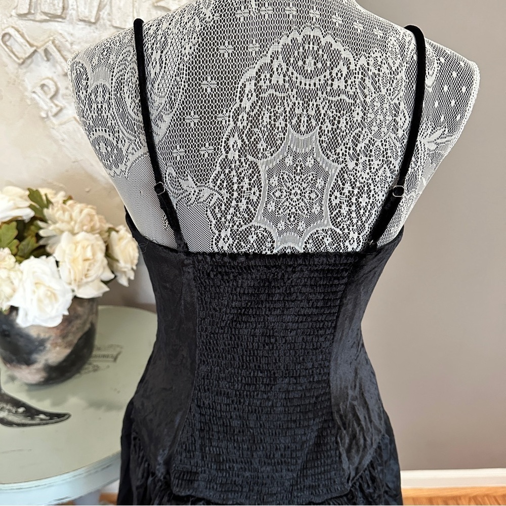 Maeve by Anthropologie Velvet Black Mini Dress Size M - Picture 8 of 14